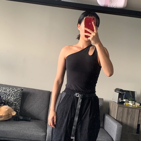 Nasty Gal Seamless black bodysuit US6